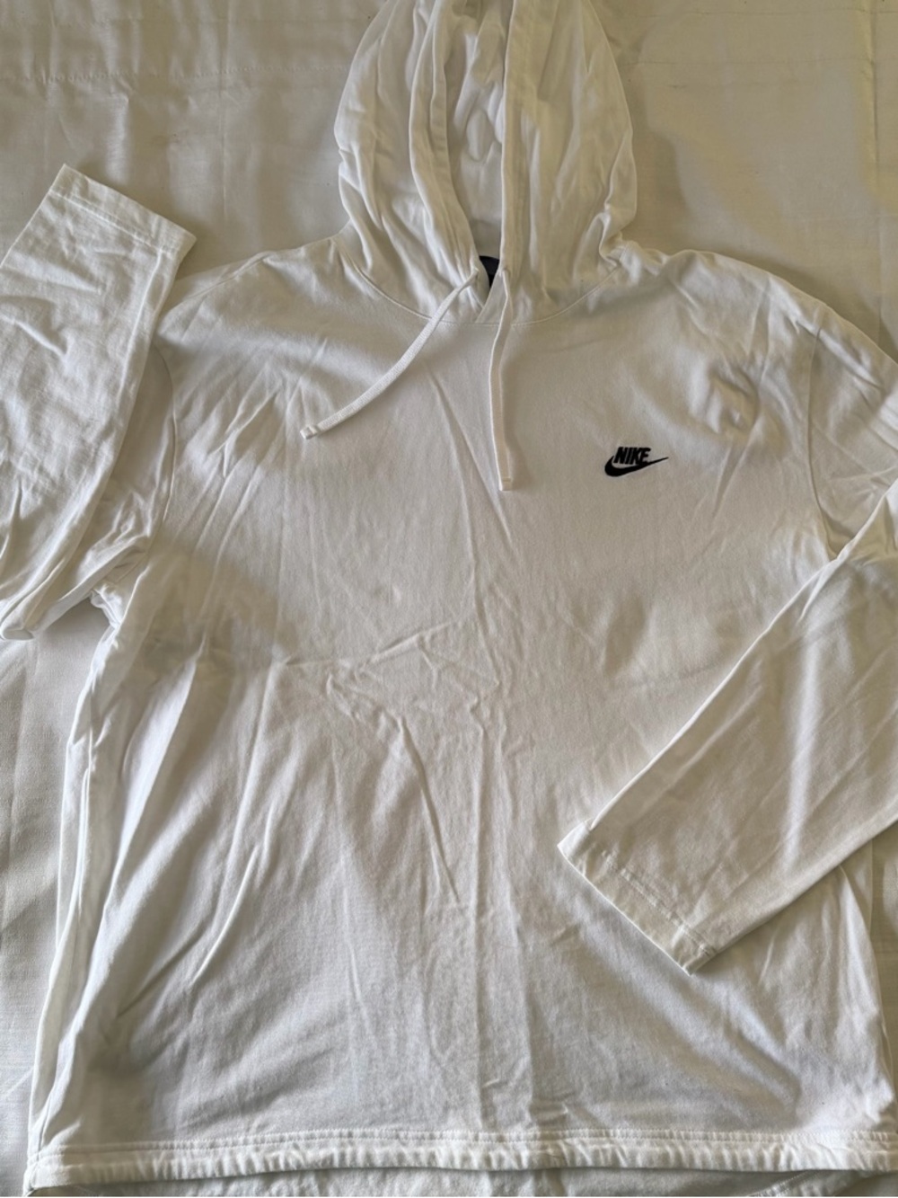 Nike lightweight white hoodie size XXL